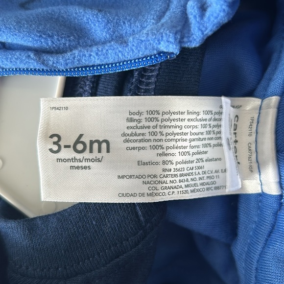 Carters Dinosaur Costume size 3-6 mo. NWT. - Picture 10 of 10